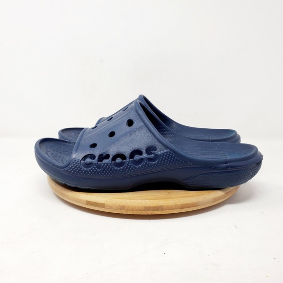 CROCS Shoes - Crocs Baya‎ Slide Sandals Womens 9 Blue Slip On Shoes Pool Beach